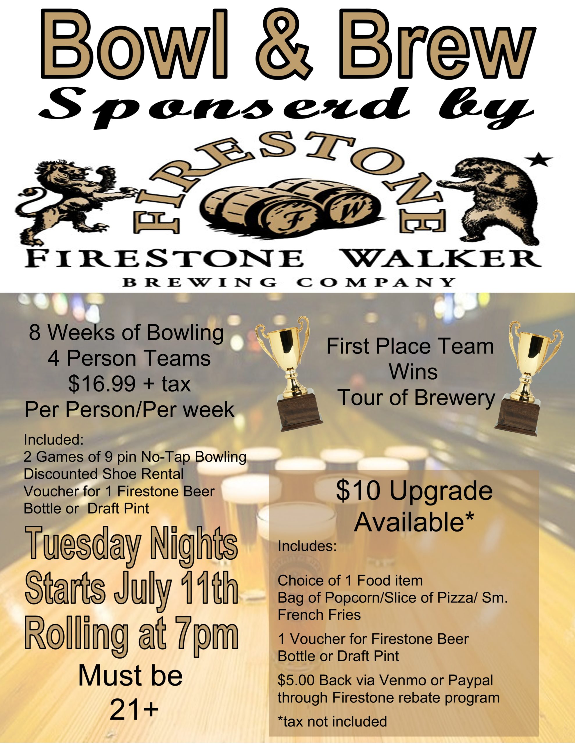 Bowl & Brew Bowling Alley Salinas, California